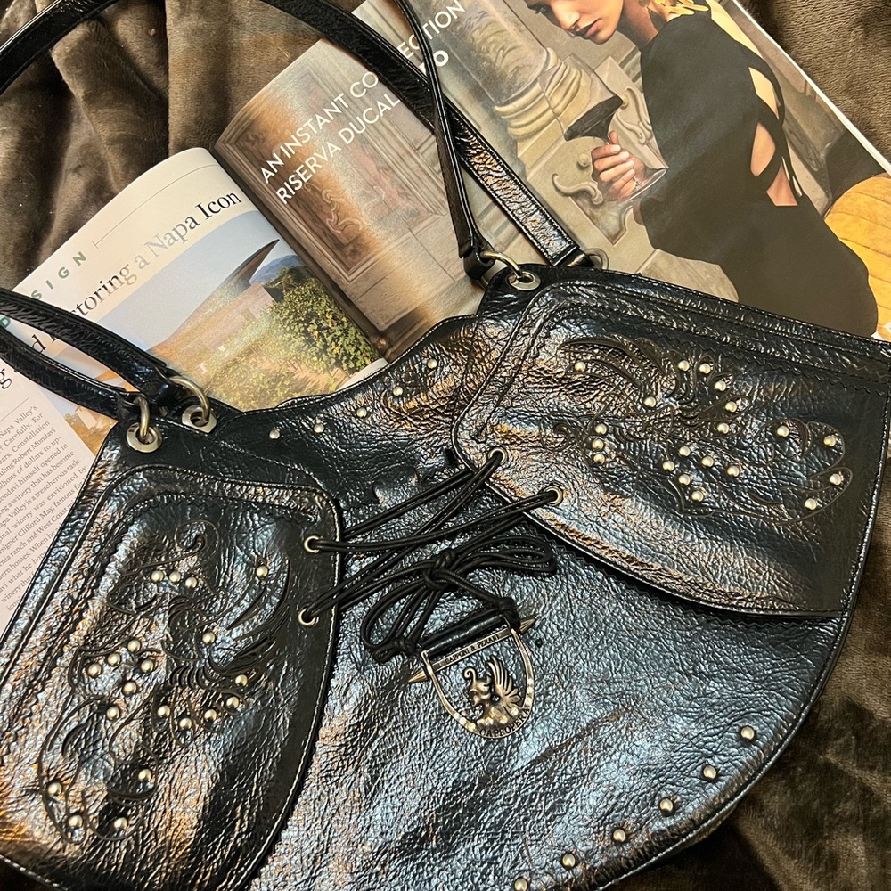 Chic Black Embellished Women's Shoulder Bag